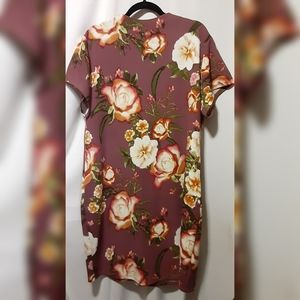 Dusty Plum Floral Waffle Weave Dress - 2X